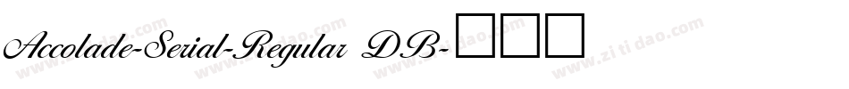 Accolade-Serial-Regular DB字体转换